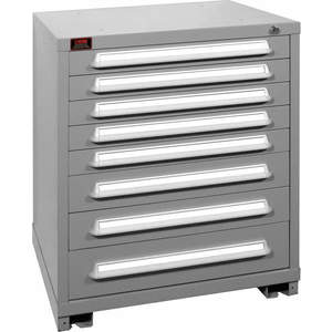 LYON DDM403030000AI Modular Drawer Cabinet, 8 Drawer, Capacity 400 Lbs, Height 37-3/16 Inch, Gray | AF2VRG 6YDR9