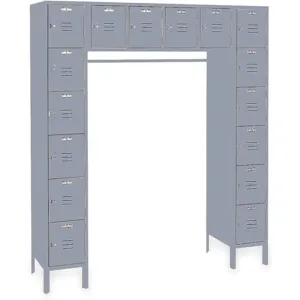 LYON DD5990SU Box Locker, Assembled, 16 Tier, Width 69 Inch, Gray | AE4EMH 5JP33