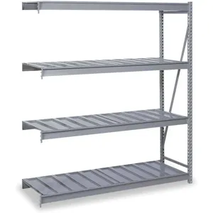 LYON DD67131R Bulk Storage Rack Add On, Ribbed, Size 24 x 48 x 96 Inch, Gray | AB2GYL 1LZE3