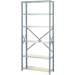 LYON DD8040SGLV Starter Shelving, Open, 6 Shelf, Capacity 625 Lbs, Size 84 x 36 x 12 Inch | AD7XAJ 4GYD8