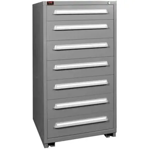 LYON DDS6830301015I Modular Drawer Cabinet, 7 Drawer, Capacity 400 Lbs, Gray | AF2VRM 6YDT4