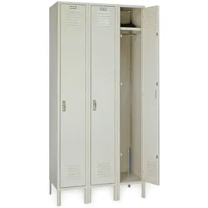 LYON PP50023SU Wardrobe Locker, Assembled, Multi Point, Size 10.875 x 9.25 x 58 Inch, Putty | AD8FQT 4JXE4