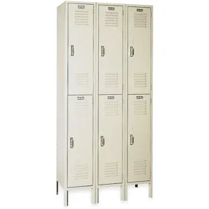 LYON PP52423SU Wardrobe Locker, Assembled, 6 Opening, Size 10.875 x 9.25 x 28.5 Inch, Putty | AD8FRK 4JXG2