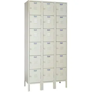 LYON PP53623 Box Locker, Unassembled, 6 Tier, Width 36 Inch | AE4FEQ 5JT89