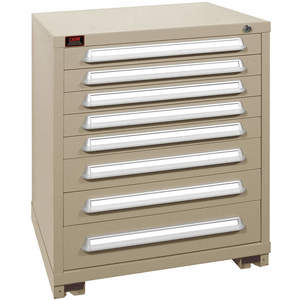 LYON PPM403030000AI Modular Drawer Cabinet, 8 Drawer, Capacity 400 Lbs, Height 37-3/16 Inch, Putty | AA4BDA 12C695