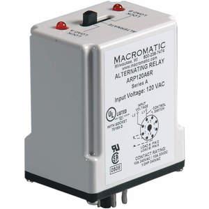 MACROMATIC ARP120A6R Alternating Relay SPDT, 120VAC, 10A, 8 Pin | AE9VBZ 6MPP1