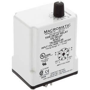 MACROMATIC TR-50228-04 Timer Relay, 5 Sec, 8 Pin, 10A, 24V AC/DC | AF7YTB 23NU85