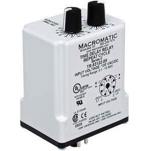 MACROMATIC TR-55122-10 Zeitrelais, 180 Sek., 8-polig, 10 A, 120 V AC/DC | AF7YTZ 23NV17