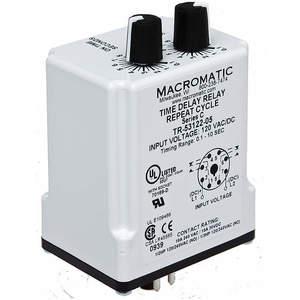 MACROMATIC TR-55128-12 Timer Relay, 300 Sec, 8 Pin, 10A, 24V AC/DC | AF7YUF 23NV23