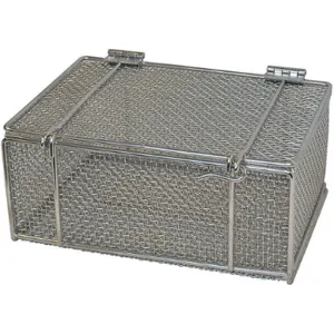 MARLIN STEEL WIRE PRODUCTS 00-00304002-31 Mesh Basket with Lid 14 Inch Length x 10 Inch Width x 6 Inch Height | AH3HRH 32HD19