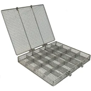 MARLIN STEEL WIRE PRODUCTS 02035003-38 Mesh Basket with Lid 20-1/4 Inch Length x 17-3/16 Inch Width | AH3HRC 32HD14