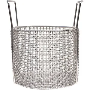 MARLIN STEEL WIRE PRODUCTS 100-31 Round Mesh Basket with Handles 10 Inch Diameter 8 Height | AH3HRR 32HD27