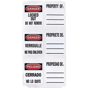 MASTER LOCK 0410-5701 Write On Padlock Label Pack Of 49 | AC9ZCQ 3LTP4