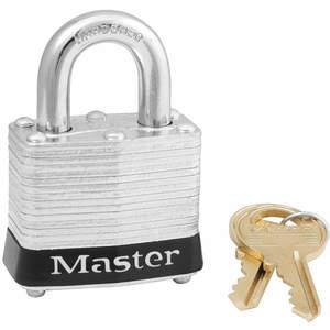 MASTER LOCK 3KAS6BLK Lockout Padlock Keyed Alike Black 9/32in. - Pack Of 6 | AE9TJH 6MCH3