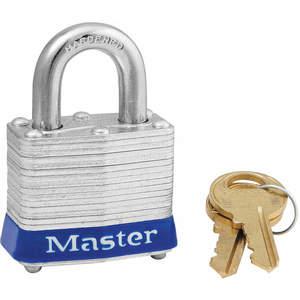 MASTER LOCK 3KAS3BLU Lockout-Vorhängeschloss, gleichschließend, Blau, 9/32 Zoll. - 3er-Pack | AE9TJC 6MCG8