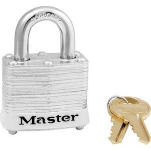 MASTER LOCK 3KAS6YLW Lockout-Vorhängeschloss, gleichschließend, Gelb, 9/32 Zoll. - Packung mit 6 | AE9TJM 6MCH7