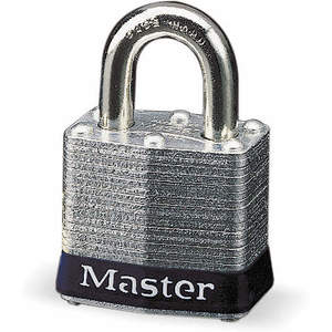 MASTER LOCK 3BLK Lockout-Vorhängeschloss mit unterschiedlichem Schlüssel, schwarz, 9/32 Zoll Durchmesser | AE6HYJ 5T810
