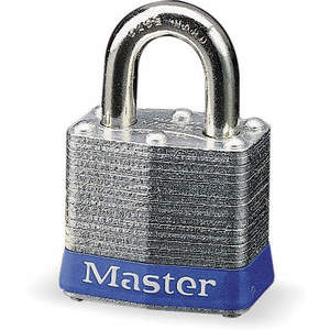 MASTER LOCK 3BLU Lockout-Vorhängeschloss mit unterschiedlichem Schlüssel, Blau, 9/32 Zoll. Durchmesser | AE3BBL 5AK24