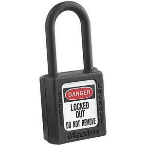 MASTER LOCK 406KABLK 4XX0006 Lockout-Vorhängeschloss, gleichschließend, Schwarz, 1/4 Zoll. Durchmesser | AF4HNA 8XC53