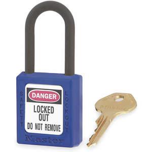 MASTER LOCK 406BLU Lockout Padlock Keyed Different Blue 1/4 Inch Diameter | AB3HAA 1TDD1