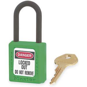 MASTER LOCK 406GRN Lockout-Vorhängeschloss mit unterschiedlichem Schlüssel, Grün, 1/4 Zoll. Durchmesser | AB3HAD 1TDD4