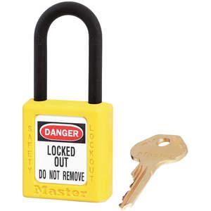 MASTER LOCK 406KAS3YLW Lockout-Vorhängeschloss, gleichschließend, gelb, 1/4 Zoll – 3er-Pack | AE9TGG 6MCC6