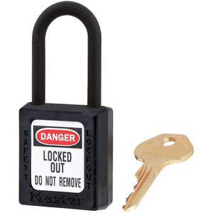 MASTER LOCK 406KAS12BLK Lockout Padlock Keyed Alike Black 1/4 Inch - Pack Of 12 | AE9TGR 6MCD5