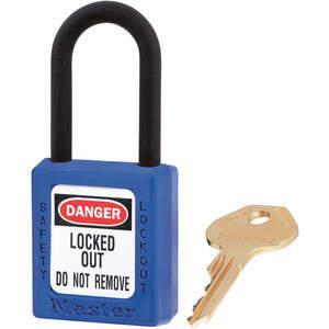 MASTER LOCK 406KAS12BLU Lockout-Vorhängeschloss, gleichschließend, blau, 1/4 Zoll – 12er-Pack | AE9TGT 6MCD6