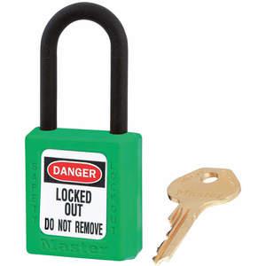 MASTER LOCK 406KAS3GRN Lockout-Vorhängeschloss, gleichschließend, grün, 1/4 Zoll – 3er-Pack | AF2CRM 6REP2