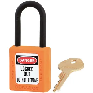 MASTER LOCK 406KAS12ORJ Lockout Padlock Keyed Alike Orange 1/4in. - Pack Of 12 | AE9TGV 6MCD8