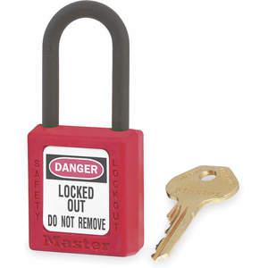 MASTER LOCK 406RED Lockout-Vorhängeschloss mit unterschiedlichem Schlüssel, Rot, 1/4 Zoll Bügeldurchmesser | AB3GZZ 1TDC9