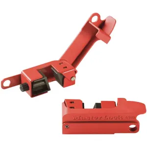 MASTER LOCK 491B Circuit Breaker Lockout Toggle Steel Red | AB3GZH 1TDB1