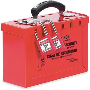 MASTER LOCK 498A Red Group Lockout Box, Max 12 Locks, Red | AD7HUK 4EMZ1