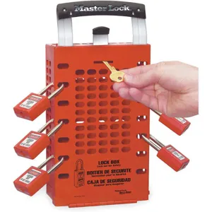 MASTER LOCK 503RED Group Lockout Box 14 Locks Max Red | AB9EGJ 2CJL1