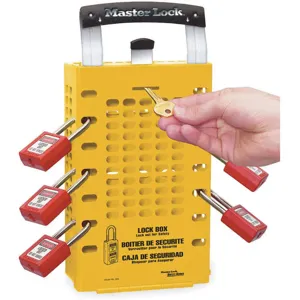 MASTER LOCK 503YLW Group Lockout Box 14 Locks Max Yellow | AB9EGK 2CJL2