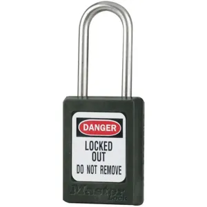 MASTER LOCK S33BLK Lockout Padlock Keyed Different Black 3/16 Inch Diameter | AE9TLL 6MCT4