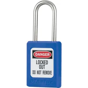 MASTER LOCK S31BLU Lockout Padlock Keyed Different Blue 3/16in. Diameter | AE9TLC 6MCR6