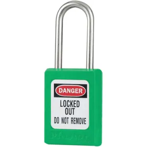 MASTER LOCK S33KAS6GRN Lockout Padlock Keyed Alike Green 3/16in. - Pack Of 6 | AE9TPP 6MDA9