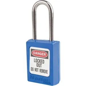 MASTER LOCK S31KAS12BLU Lockout Padlock Keyed Alike Blue 3/16 Inch - Pack Of 12 | AE9TNU 6MCZ0