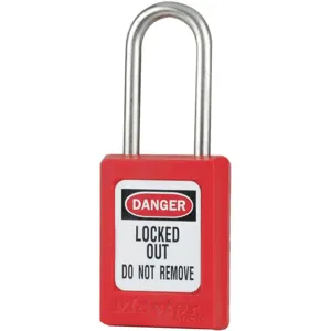 MASTER LOCK S33RED Lockout Padlock Keyed Different Red 3/16 Inch Diameter | AE9TLR 6MCT9