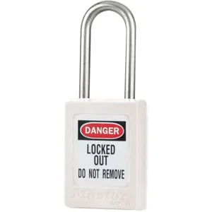 MASTER LOCK S33WHT Lockout Padlock Keyed Different White 3/16 Inch Diameter | AE9TLV 6MCU2