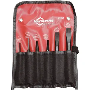 MAYHEW TOOLS 61005 Punch and Chisel Set 6-Piece Steel | AH8CVC 38GP02