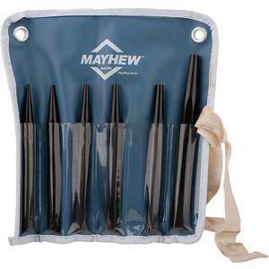 MAYHEW TOOLS 61340 Solid Punch Set Not Tether Capable | AG9VAT 22KK66