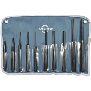 MAYHEW TOOLS 62077 Drive Pin Punch Set 10 Pieces Steel | AG9VAQ 22KK64