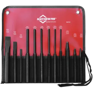 MAYHEW TOOLS 66260 Punch and Chisel Set 12-Piece Steel | AH8CUQ 38GN89