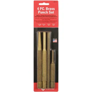 MAYHEW TOOLS 62277 Punch Set Sae Brass 4 Pc | AB7WFJ 24D637