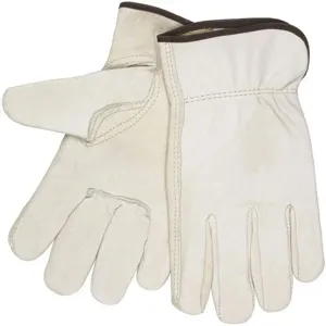 MCR SAFETY 3211XXL Leather Palm Gloves Shirred Cuff 2xl Pr | AF7JRR 21NM33