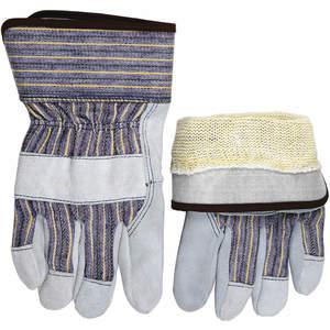 MCR SAFETY 1400KL Leather Gloves Cowhide Palm L PR | AH2FVL 26K556