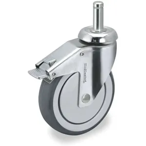 MEDCASTER CH05TPP125TLGR09G Swivel Stem Caster With Total Lock 5 Inch 260 Lb | AB2KVR 1MME8