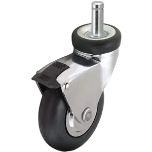 MEDCASTER CN02NRP100TLGR01G Swivel Stem Caster With Brake 2 Inch 75 Lb | AC7NDY 38R621